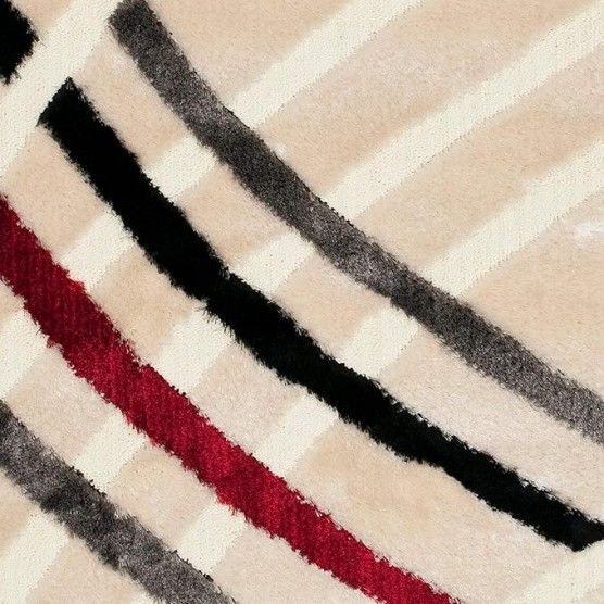 Miami Shag Collection Area Rug - 8'6" x 12', Beige & Multi, Modern Abstract Design, Non-Shedding & Easy Care, 1.5-inch Thick Ideal for High Traffic Areas in Living Room, Bedroom (SG359-1391)
