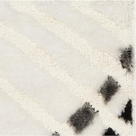 Miami Shag Collection Area Rug - 8'6" x 12', Beige & Multi, Modern Abstract Design, Non-Shedding & Easy Care, 1.5-inch Thick Ideal for High Traffic Areas in Living Room, Bedroom (SG359-1391)
