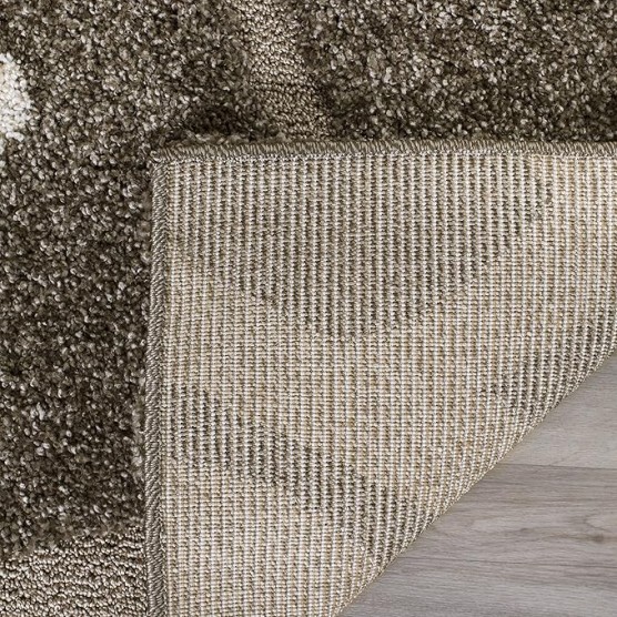 Florida Shag Collection Area Rug - 8'6" x 12', Smoke & Beige, Floral Design, Non-Shedding & Easy Care, 1.2-inch Thick Ideal for High Traffic Areas in Living Room, Bedroom (SG459-7913)