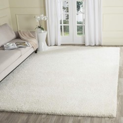 Ultimate Shag Collection 8' x 10' Ivory SGU211B Handmade Solid 1.6-inch Thick Area Rug