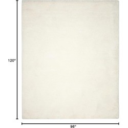 Ultimate Shag Collection 8' x 10' Ivory SGU211B Handmade Solid 1.6-inch Thick Area Rug