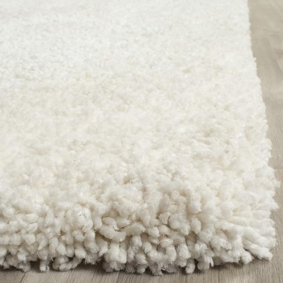 Ultimate Shag Collection 8' x 10' Ivory SGU211B Handmade Solid 1.6-inch Thick Area Rug
