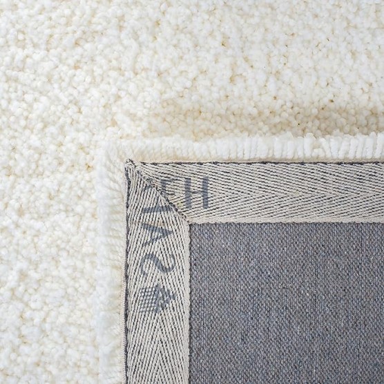 Ultimate Shag Collection 8' x 10' Ivory SGU211B Handmade Solid 1.6-inch Thick Area Rug