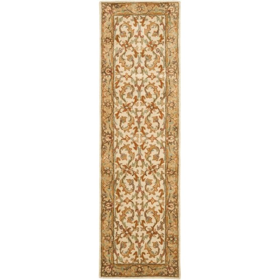 Heritage Collection Area Rug - 9' x 12', Beige & Gold, Handmade Traditional Oriental Wool, Ideal for High Traffic Areas in Living Room, Bedroom (HG967A)
