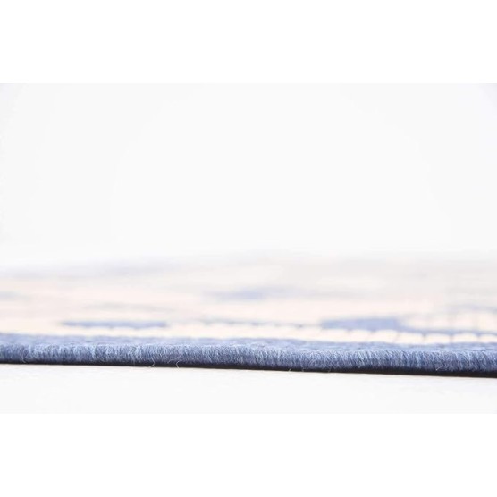 Outdoor Botanical Collection Area Rug - Gate (8' x 11' 4" Rectangle, Blue/ Beige)