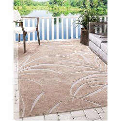 Outdoor Botanical Collection Area Rug - Orlando (8' x 10' Rectangle, Beige/ Cream)