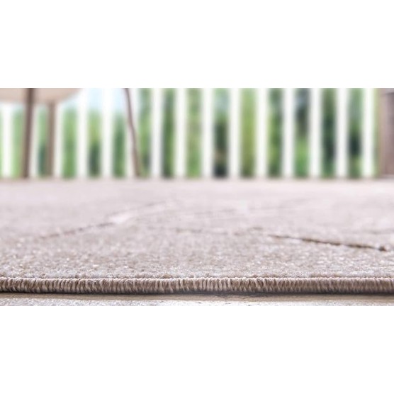 Outdoor Botanical Collection Area Rug - Orlando (8' x 10' Rectangle, Beige/ Cream)
