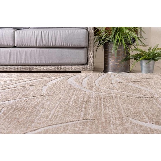 Outdoor Botanical Collection Area Rug - Orlando (8' x 10' Rectangle, Beige/ Cream)