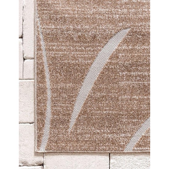 Outdoor Botanical Collection Area Rug - Orlando (8' x 10' Rectangle, Beige/ Cream)