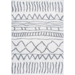 Renata Moroccan Shag Area Rug, 8x10, Grey