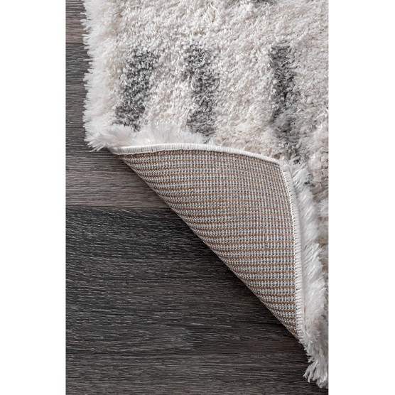 Renata Moroccan Shag Area Rug, 8x10, Grey