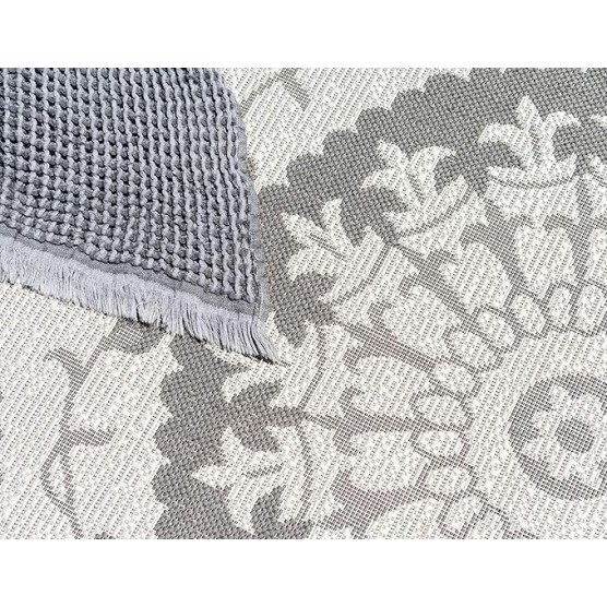 Outdoor Botanical Collection Area Rug - Medallion (9' x 12' Rectangle, Gray/ Silver)