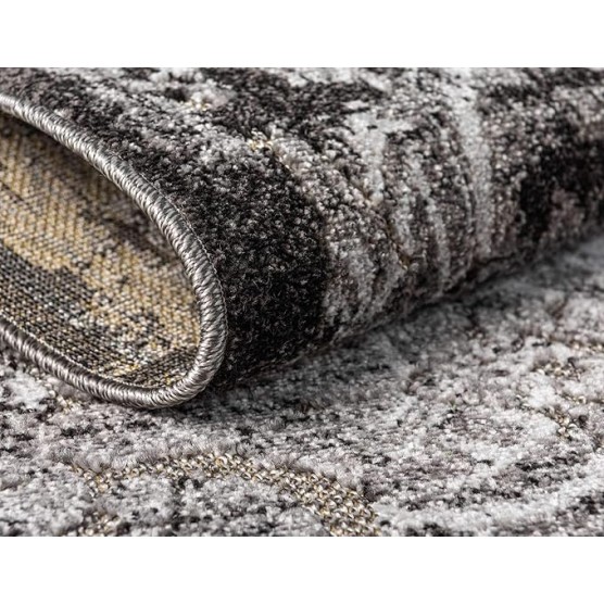 Outdoor Botanical Collection Area Rug - Manchester (9' x 12' 2" Rectangle, Light Gray/ Black)