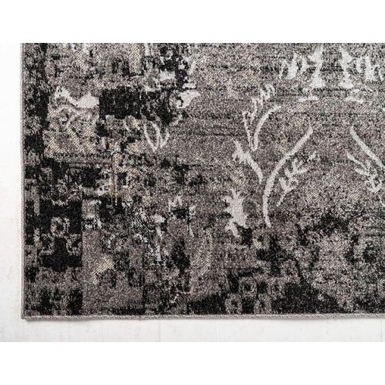 Outdoor Botanical Collection Area Rug - Manchester (9' x 12' 2" Rectangle, Light Gray/ Black)