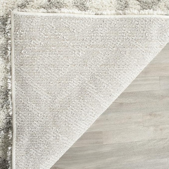 Arizona Shag Collection 8' x 10' Ivory/Beige ASG740A Moroccan Diamond Non-Shedding Living Room Bedroom Dining Room Entryway Plush 1.6-inch Thick Area Rug