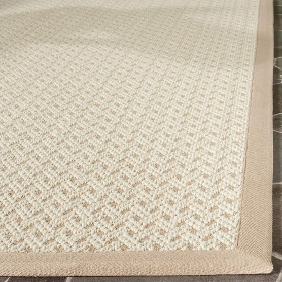 Area Rug 8x10 - Natural Fiber Collection - Large - Ivory & Natural, Sisal & Jute, Ideal for Living Room, Bedroom, Dining Space (NF476A)