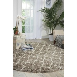 Amore Stone 7’10” x Round Area Rug - Easy Clean, Non Shedding, Bed Room, Living Room, Dining Room, Kitchen (8' x Round)