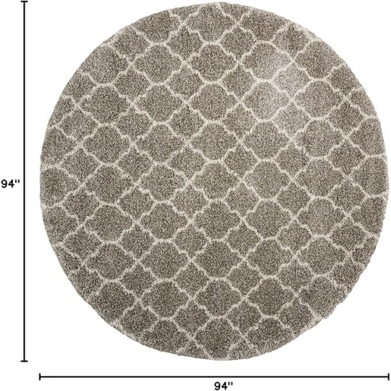 Amore Stone 7’10” x Round Area Rug - Easy Clean, Non Shedding, Bed Room, Living Room, Dining Room, Kitchen (8' x Round)