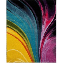 Fiesta Shag Collection Area Rug - 9' x 12', Multi, Modern Abstract Design, Non-Shedding & Easy Care, 0.5-inch Thick Ideal for High Traffic Areas in Living Room, Bedroom (FSG372M)