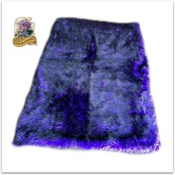 Shag Area Rug - Purple with Black Tips Luxury Fur Carpet - Soft Faux Fur Sheepskin - Rectangle Accent Rug (5'x7')