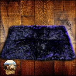 Shag Area Rug - Purple with Black Tips Luxury Fur Carpet - Soft Faux Fur Sheepskin - Rectangle Accent Rug (5'x7')
