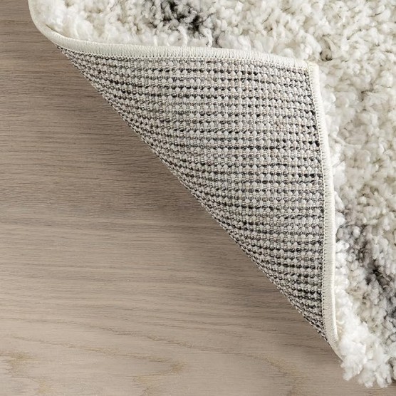 Tess Moroccan Shag Area Rug - 10x14 Shag Area Rug Modern/Contemporary White/Grey Rugs for Living Room Bedroom Dining Room Nursery