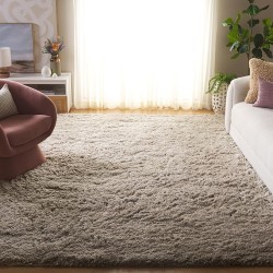 Atlantic Shag Collection 8' x 10' Silver ATG101G Handmade Solid 1.2-inch Thick Area Rug