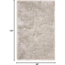 Atlantic Shag Collection 8' x 10' Silver ATG101G Handmade Solid 1.2-inch Thick Area Rug