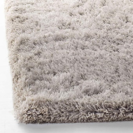 Atlantic Shag Collection 8' x 10' Silver ATG101G Handmade Solid 1.2-inch Thick Area Rug