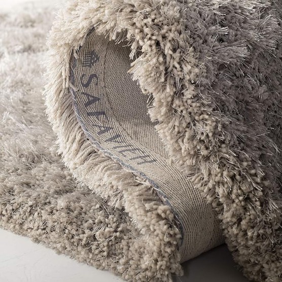 Atlantic Shag Collection 8' x 10' Silver ATG101G Handmade Solid 1.2-inch Thick Area Rug