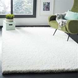 Ultimate Shag Collection 8' x 10' Ivory SGU210A Handmade Solid 1.6-inch Thick Area Rug