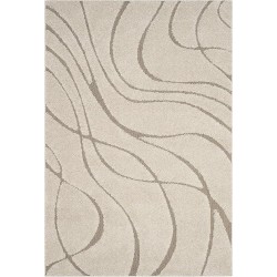 Florida Shag Collection Area Rug - 9'6" x 13', Cream & Beige, Non-Shedding & Easy Care, 1.2-inch Thick Ideal for High Traffic Areas in Living Room, Bedroom (SG471-1113)