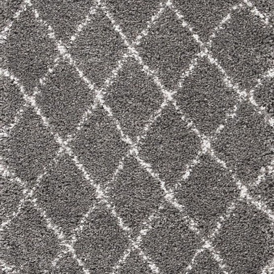 Area Rug 8x10 - Moroccan Fringe Shag Collection - Large - Grey & Ivory, Boho Design, Non-Shedding & Easy Cleaning, Plush Thick Pile, Ideal for Living Room, Bedroom, Dining Space (MFG332F)