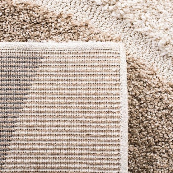 Area Rug 8x10 - Florida Shag Collection - Large - Ivory & Grey, Abstract Design, Non-Shedding & Easy Cleaning, Plush Thick Pile, Ideal for Living Room, Bedroom, Dining Space (SG475-1180)