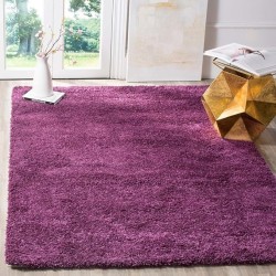 Premium Collection 6'7" x 9'6" Casual Extra Soft Cozy Shag Area Rug, Elegant Accent Chic Solid Pattern Plush Polypropylene Durable Fabric Stain Resistant Versatile Purple Area Rug, Home Decor