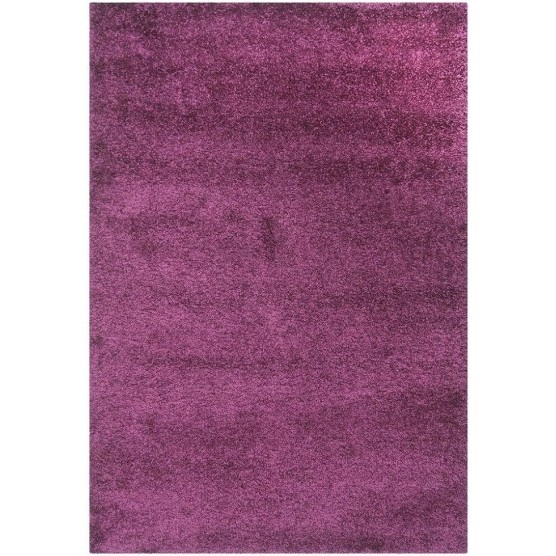 Premium Collection 6'7" x 9'6" Casual Extra Soft Cozy Shag Area Rug, Elegant Accent Chic Solid Pattern Plush Polypropylene Durable Fabric Stain Resistant Versatile Purple Area Rug, Home Decor