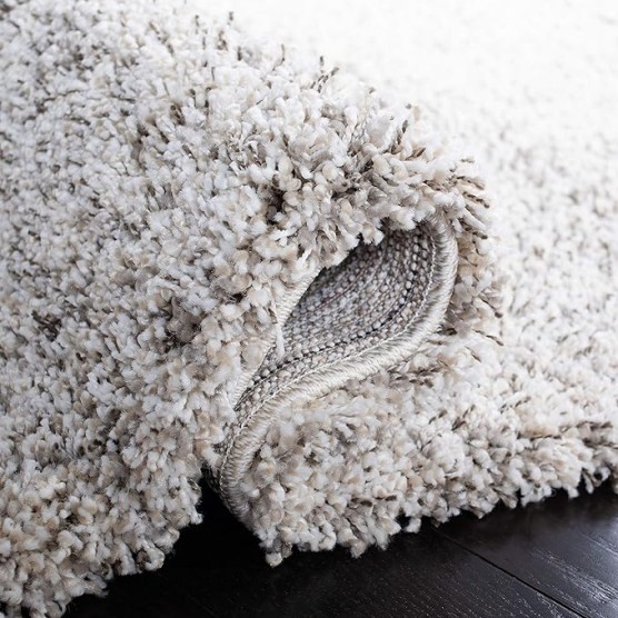 Hudson Shag Collection Area Rug - 9' x 12', Ivory & Grey, Modern Abstract Design, Non-Shedding & Easy Care, 2-inch Thick Ideal for High Traffic Areas in Living Room, Bedroom (SGH295B)