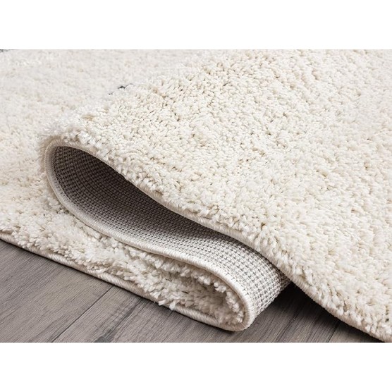 Moroccan Ivory & Grey Shag Area Rug - Traditional Rugs Tribal Print Diamond 7'9" x 10'2" (8x10) Living Room Carpet