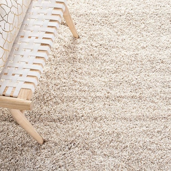 Area Rug 8x10 - Hudson Shag Collection - Large - Ivory & Beige, Modern Design, Non-Shedding & Easy Cleaning, Ultra Plush Thick Pile, Ideal for Living Room, Bedroom, Dining Space (SGH295C)