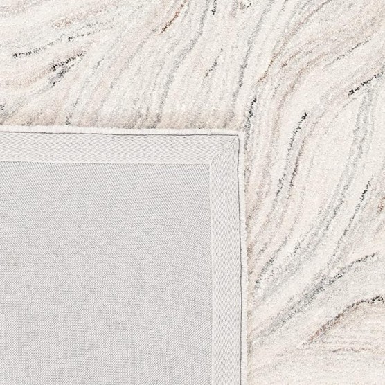 Area Rug 8x10 - Metro Collection - Large - Ivory & Grey, Handmade Wool, Modern Abstract Design, Ideal for Living Room, Bedroom, Office, Dining Space (MET505F)