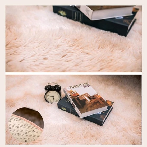 Super Soft Fluffy Area Rugs, Soft Shaggy Area Rug, Shag Christmas Rug, Non-Slip Carpet for Bedroom, Fuzzy Rugs for Dorm Nursery Room, Bedside Rug, Nursery Decor Rugs 6'6”x13'1”