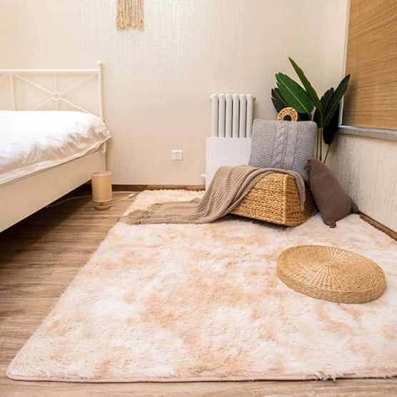 Super Soft Fluffy Area Rugs, Soft Shaggy Area Rug, Shag Christmas Rug, Non-Slip Carpet for Bedroom, Fuzzy Rugs for Dorm Nursery Room, Bedside Rug, Nursery Decor Rugs 6'6”x13'1”