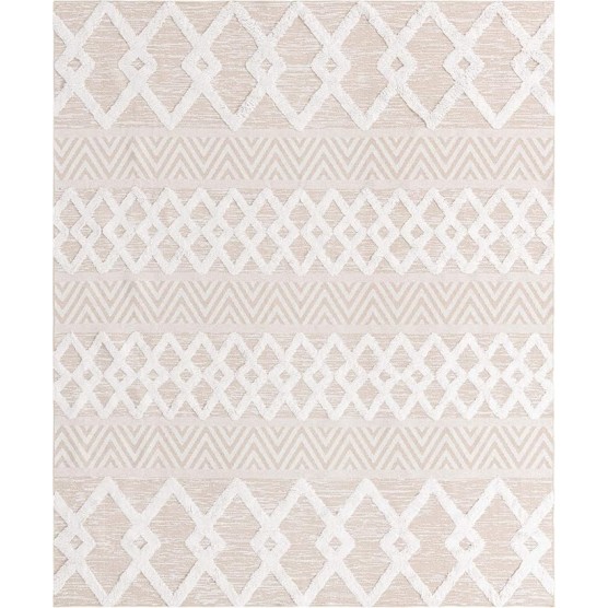 Sabrina Soto Casa Collection Rug – 8' x 10' Beige High Rug Perfect for Living Rooms, Large Dining Rooms, Open Floorplans