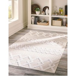 Sabrina Soto Casa Collection Rug – 6' x 9' Beige High Rug Perfect for Bedrooms, Dining Rooms, Living Rooms