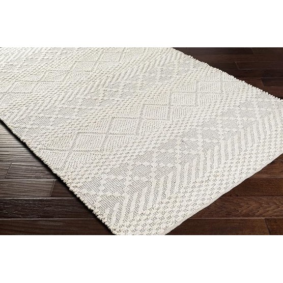 Sungurlu Jute Living Room, Bedroom Area Rug - Bohemian, Transitional - Cream, Black, Peach - 8'10" x 12'