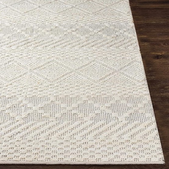 Sungurlu Jute Living Room, Bedroom Area Rug - Bohemian, Transitional - Cream, Black, Peach - 8'10" x 12'
