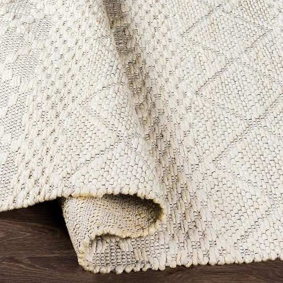 Sungurlu Jute Living Room, Bedroom Area Rug - Bohemian, Transitional - Cream, Black, Peach - 8'10" x 12'