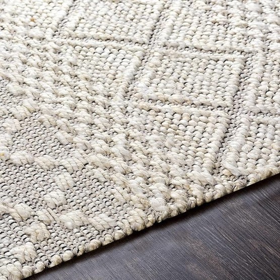 Sungurlu Jute Living Room, Bedroom Area Rug - Bohemian, Transitional - Cream, Black, Peach - 8'10" x 12'