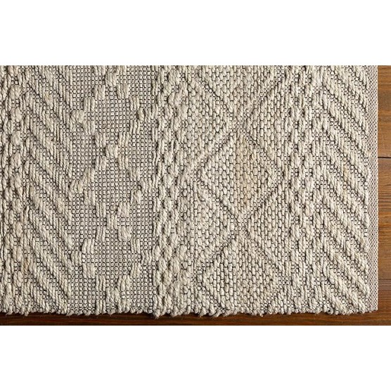 Sungurlu Jute Living Room, Bedroom Area Rug - Bohemian, Transitional - Cream, Black, Peach - 8'10" x 12'