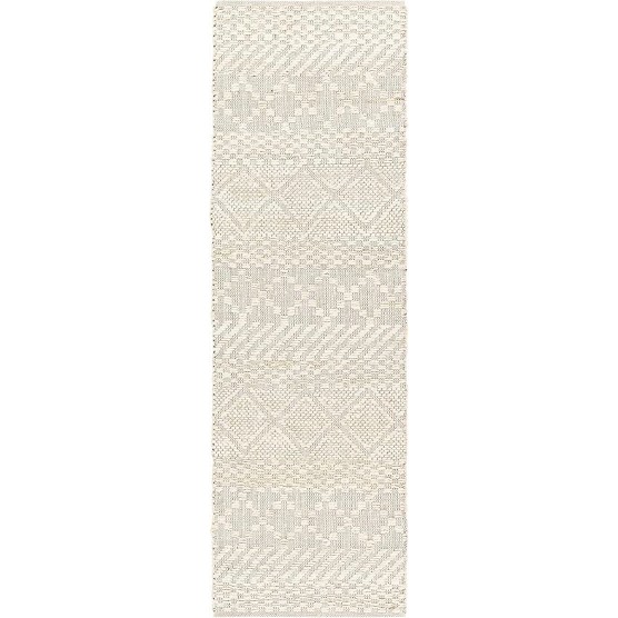 Sungurlu Jute Living Room, Bedroom Area Rug - Bohemian, Transitional - Cream, Black, Peach - 8'10" x 12'